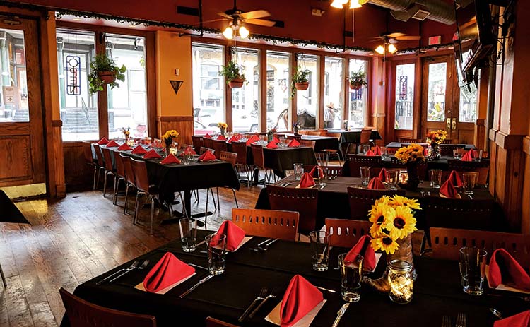 Interior shot of the dining area at Lone Star Cafe